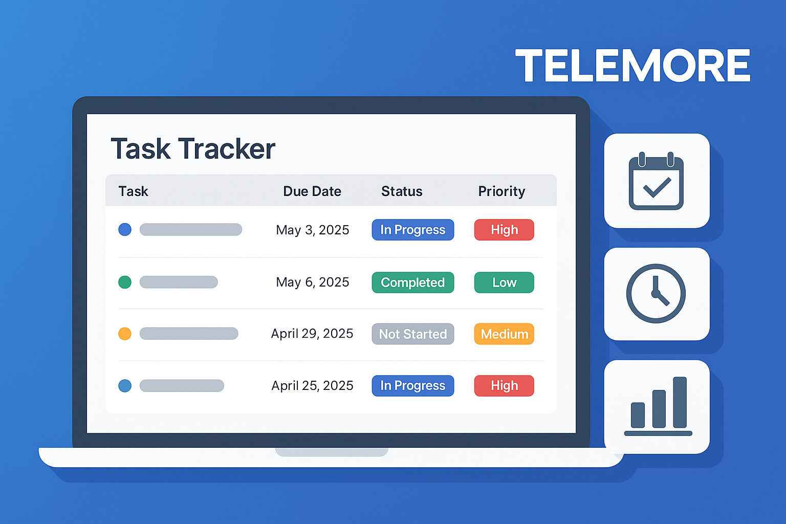 Telemore Task Tracking Dashboard