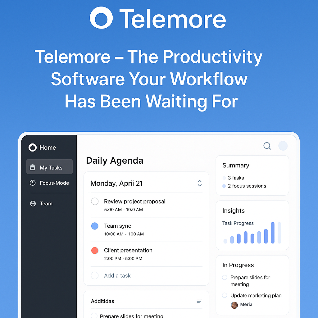 Telemore Productivity Dashboard